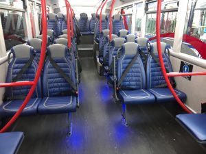 Yelloway Coaches 87 Seat Double Deck Bus lower level with 27 seats